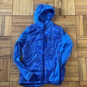 Women’s Outdoor Research Blue Deviator Hoody Fleece Running Jacket - Size L